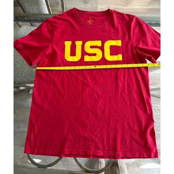 USC Trojans Red Short Sleeve T-Shirt Size L 100% Cotton Made In Honduras - Picture 5 of 6